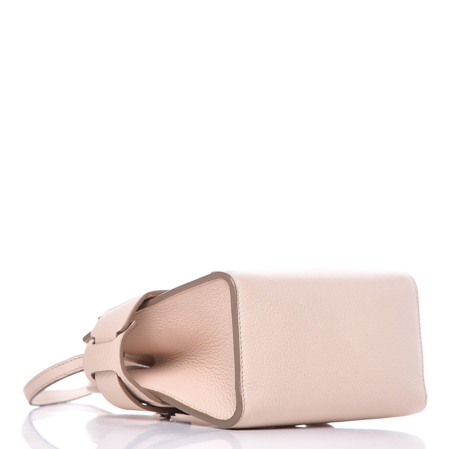 Grained Calfskin Nano Horizon Satchel Nude Pink