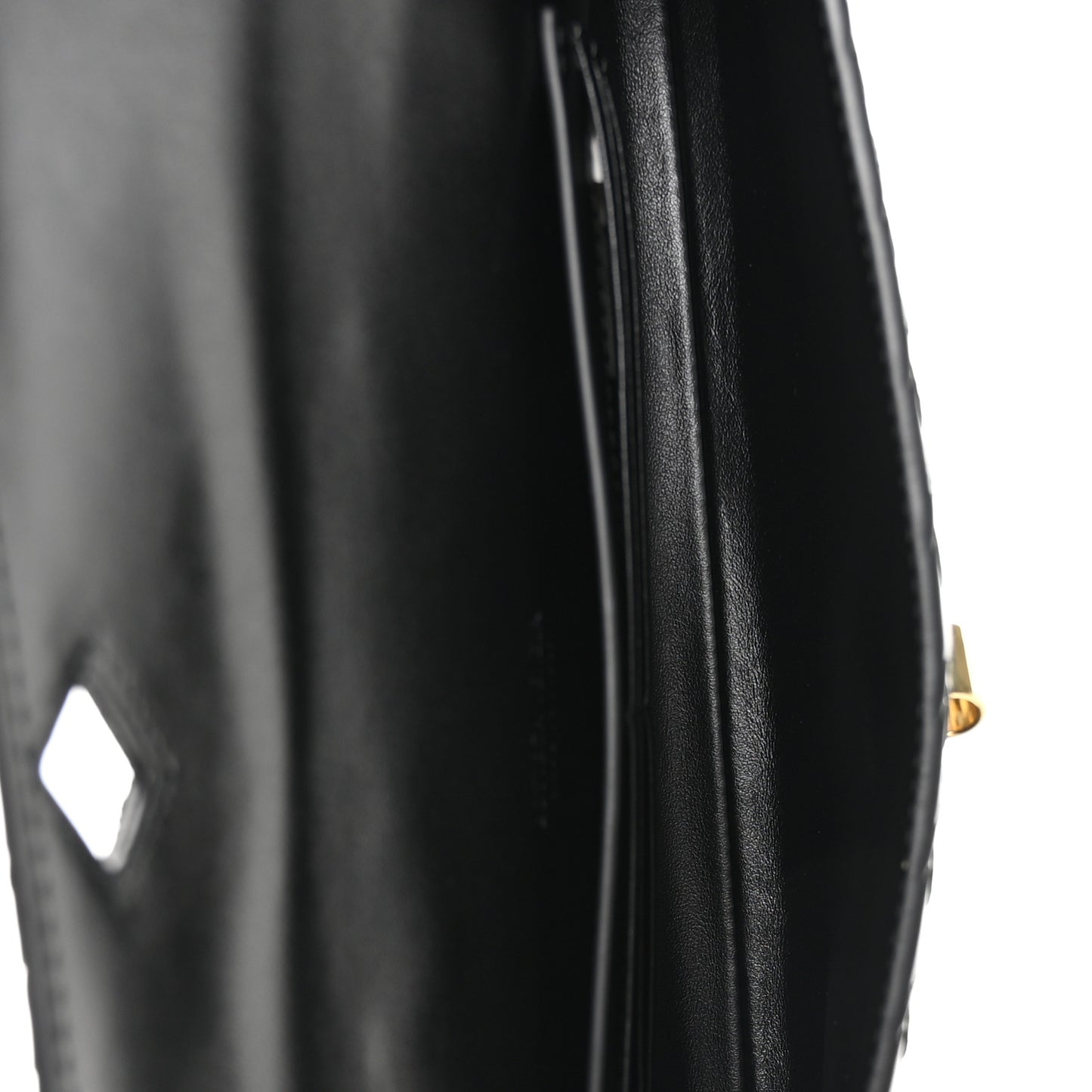 Nappa Intrecciato Long Andiamo Top Handle Clutch Black