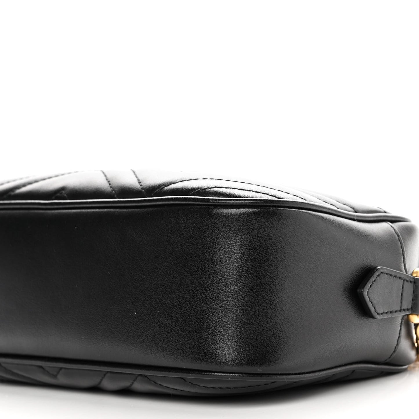Calfskin Matelasse Small GG Marmont Chain Shoulder Bag Black