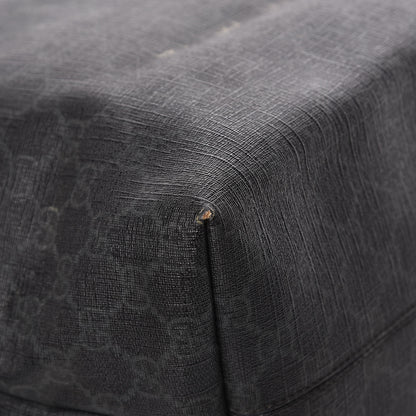 Gucci GG Supreme Monogram Web Handle Vertical Tote Black Grey 10 of 12