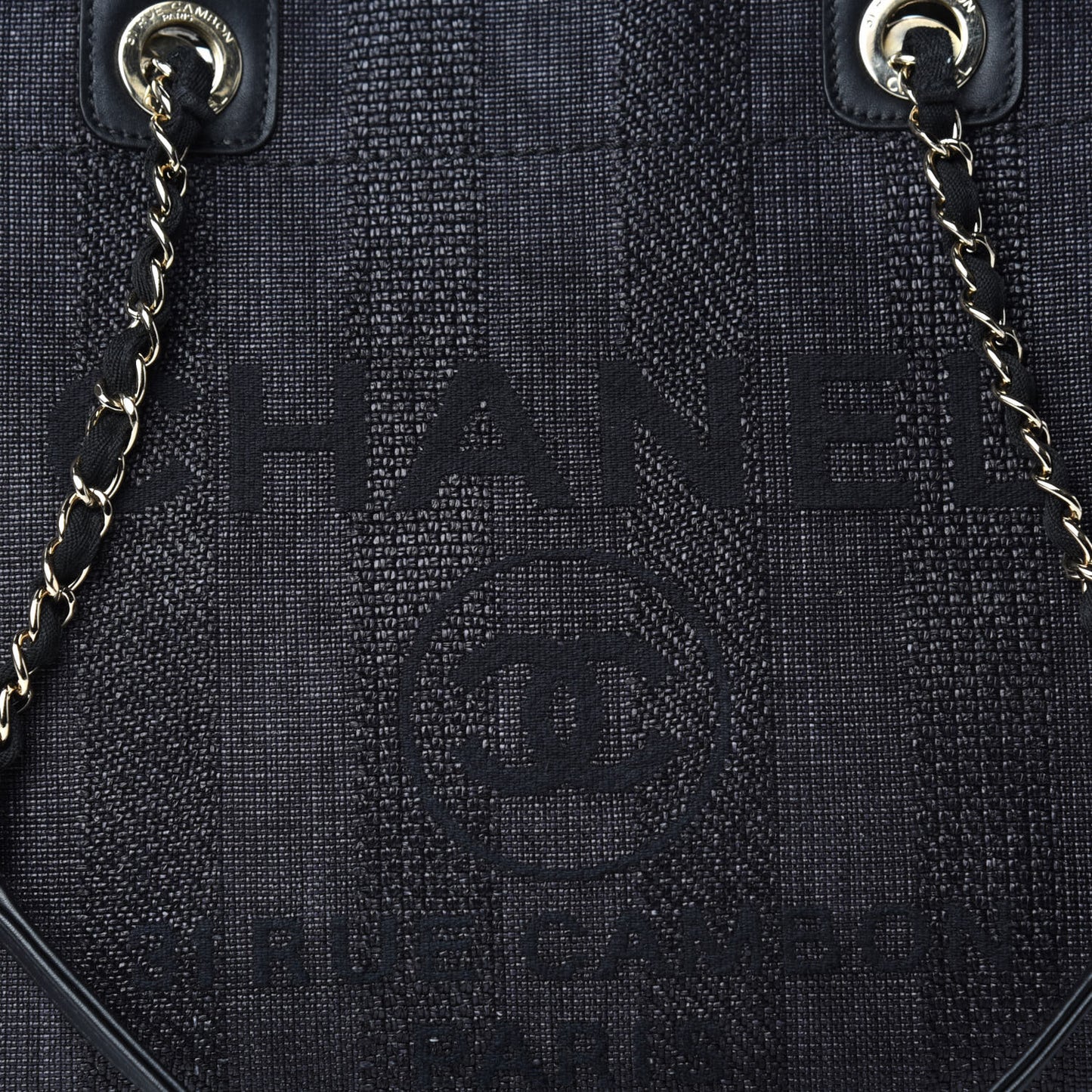 Mixed Fibers Striped Small Deauville Tote Black