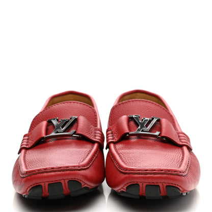 Louis Vuitton Calfskin Mens Monte Carlo Car Shoe Moccasin Loafers 11 Red 2 of 8