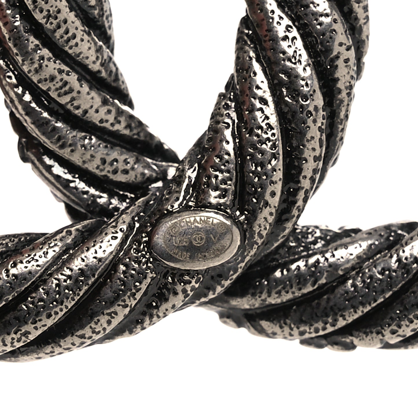 Ruthenium Twisted CC Brooch