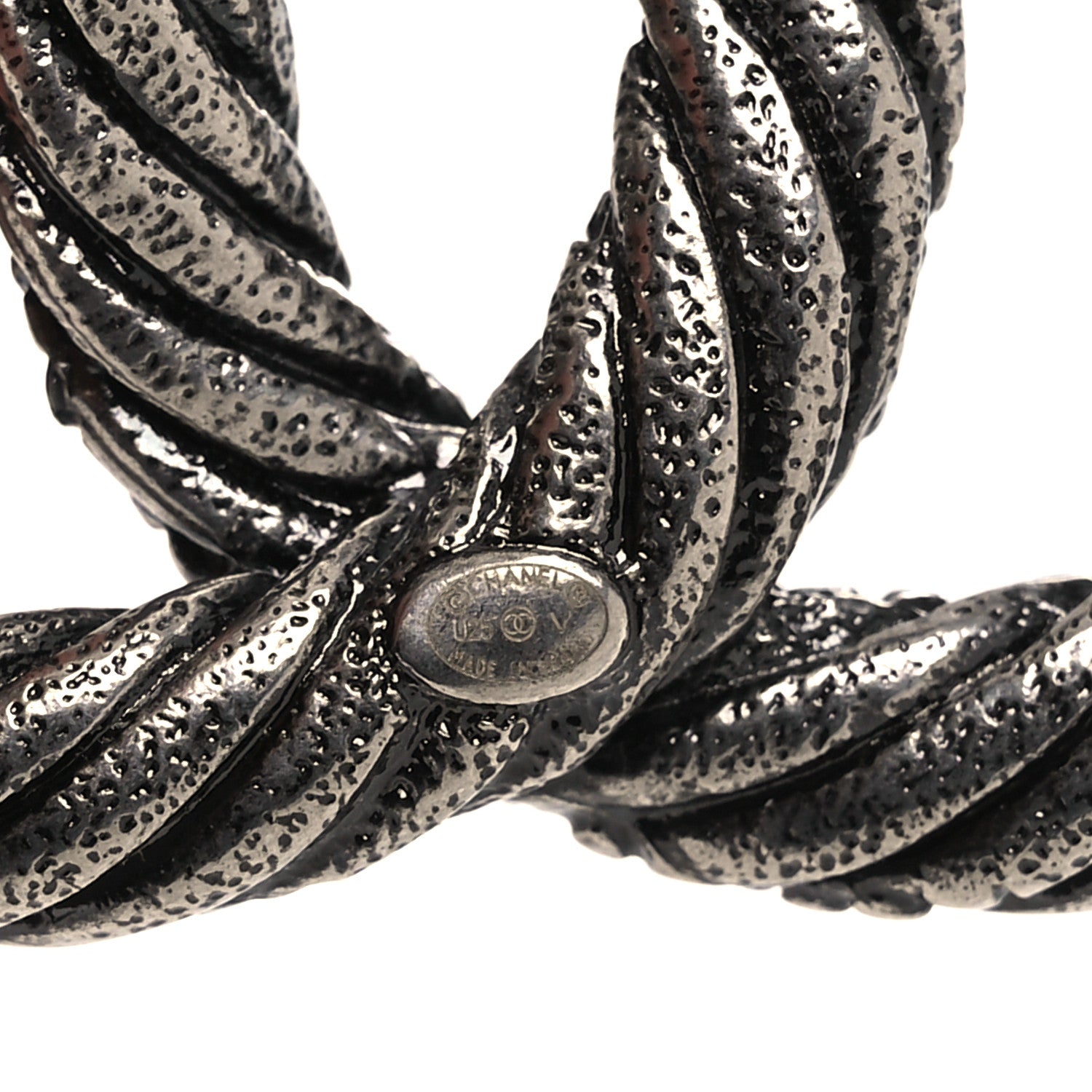 Chanel Ruthenium Twisted CC Brooch 4 of 4