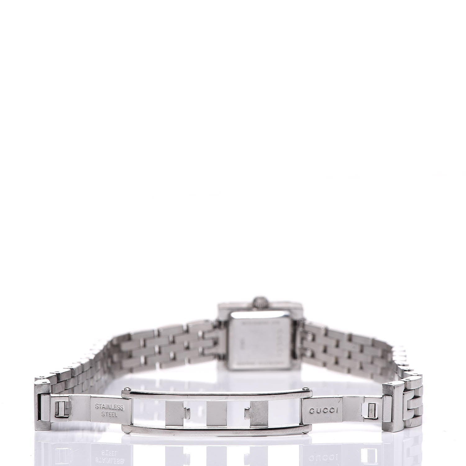 Gucci Stainless Steel Diamond 14mm G- Frame Square Quartz Watch Black 5 of 11