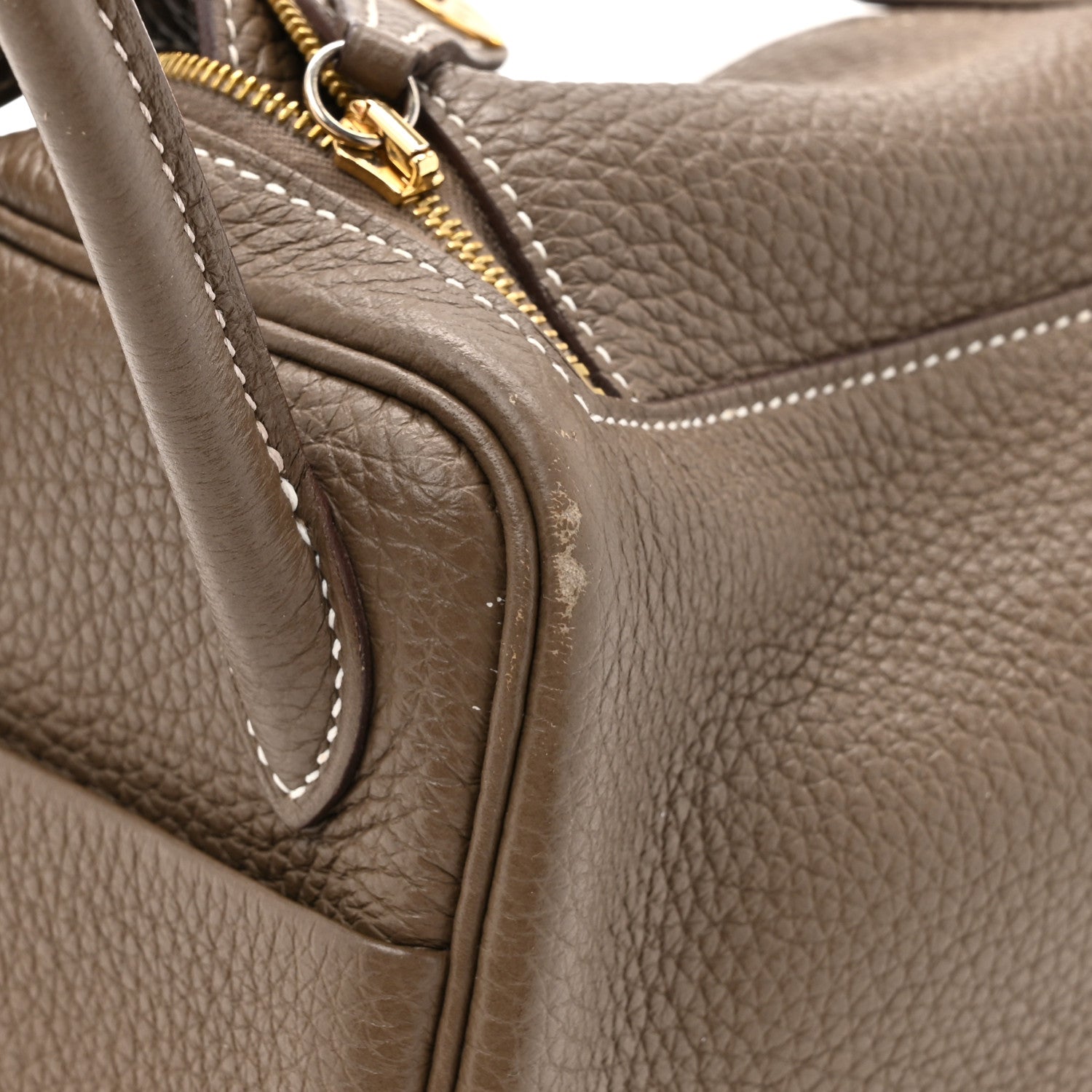 Hermes Taurillon Clemence Mini Lindy 20 Etoupe 15 of 15