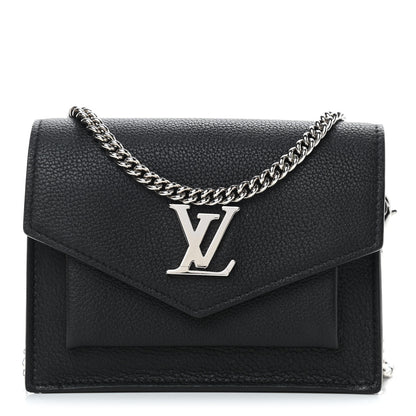 Louis Vuitton Soft Calfskin Mini My Lockme Chain Pochette Black 1 of 8