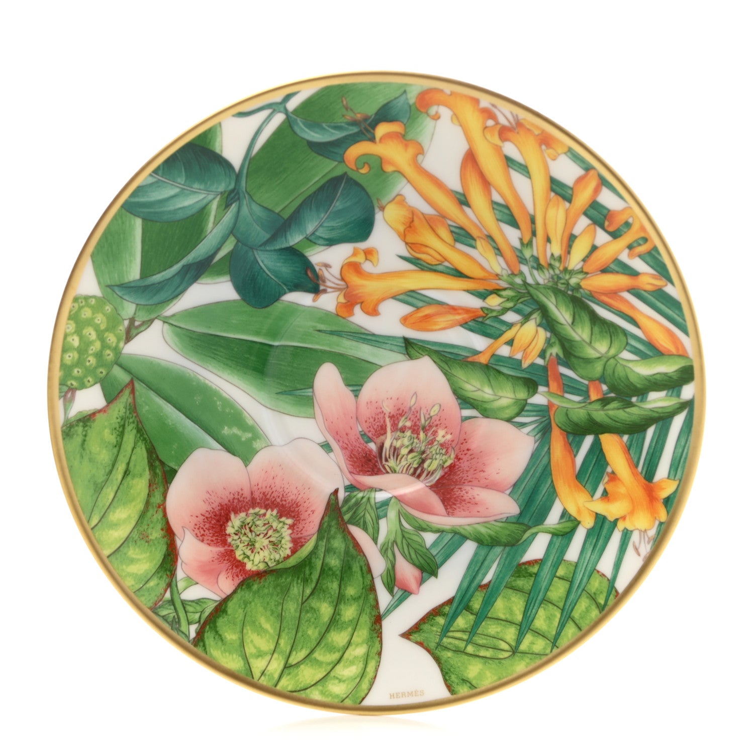 Hermes Porcelain Passifolia Tea Cup And Saucer Set Of 2 9 of 14