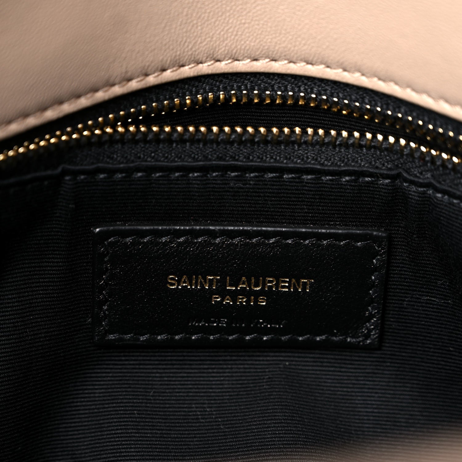 Saint Laurent Lambskin Quilted Medium Loulou Puffer Monogram Chain Satchel Dark Beige 7 of 13