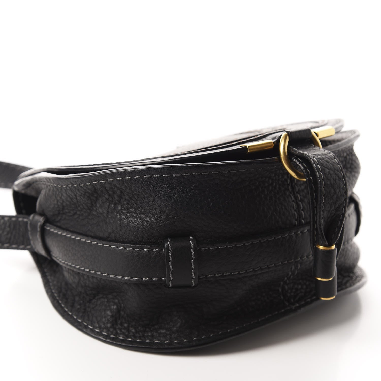 Chloe Calfskin Mini Marcie Round Crossbody Bag Black 4 of 9