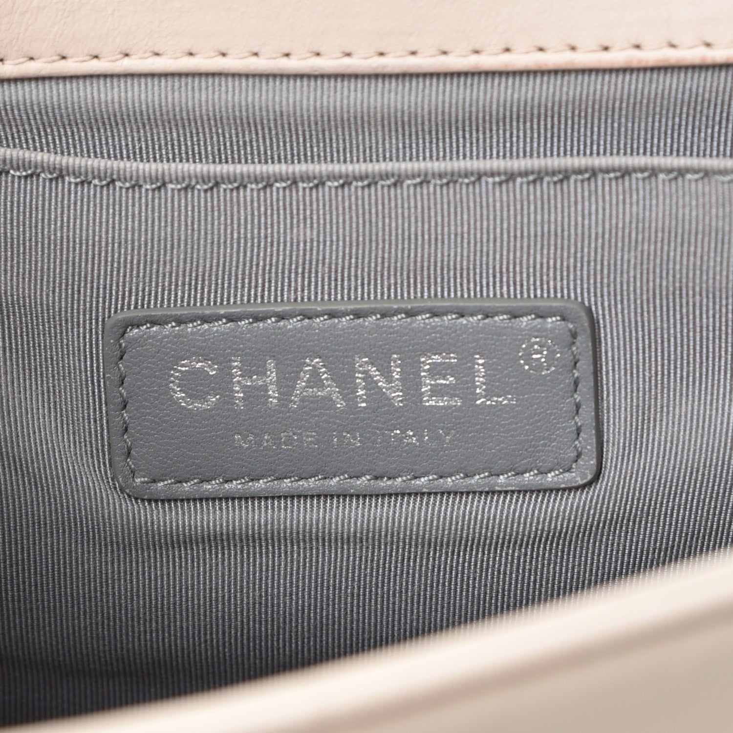 Chanel Calfskin Quilted Double Stitch Medium Boy Flap Beige 7 of 13