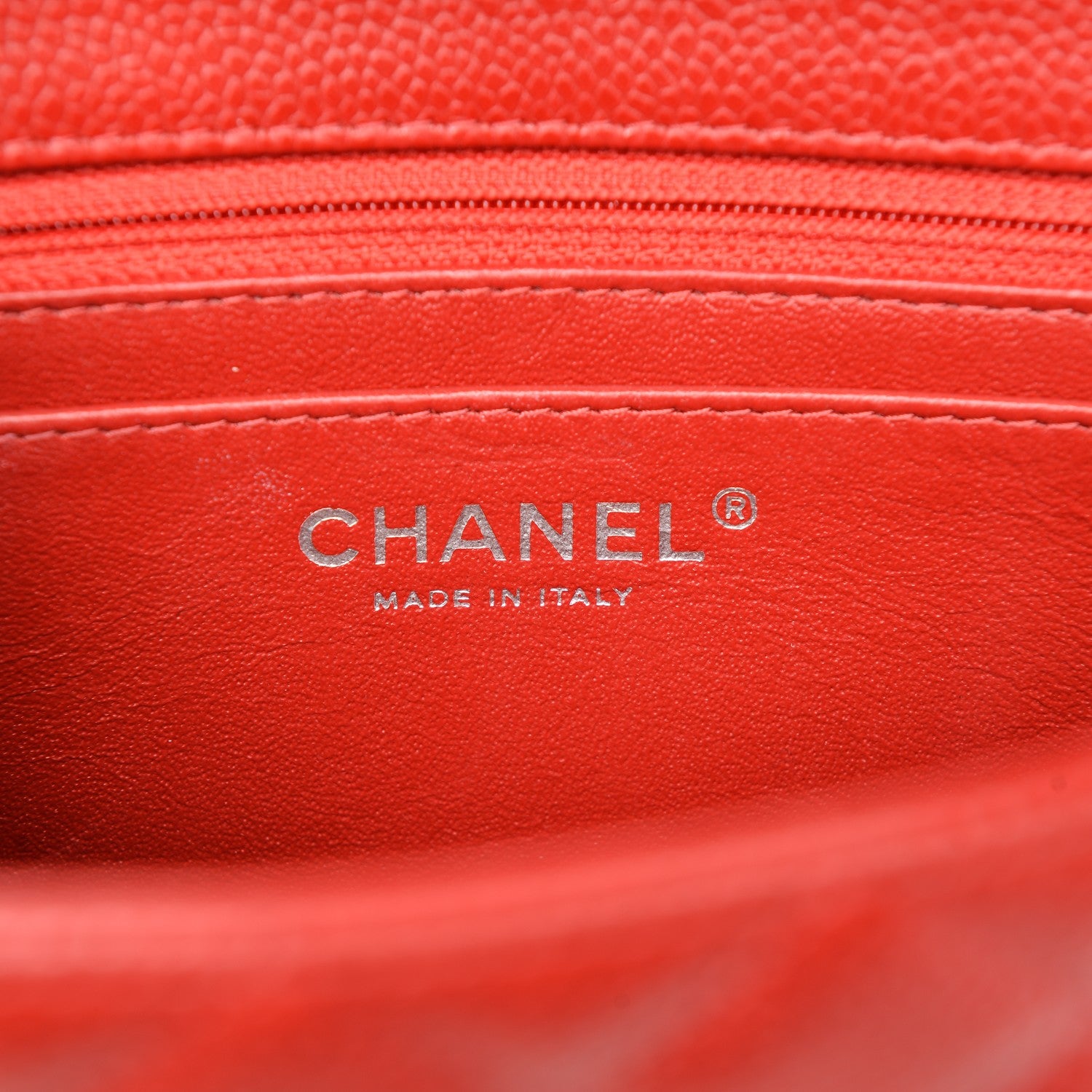 Chanel Caviar Quilted Mini Rectangular Flap Red 6 of 7