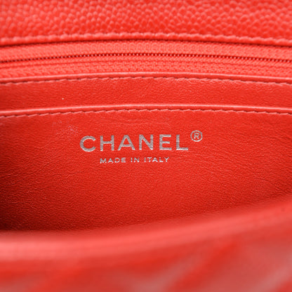 Chanel Caviar Quilted Mini Rectangular Flap Red 6 of 7