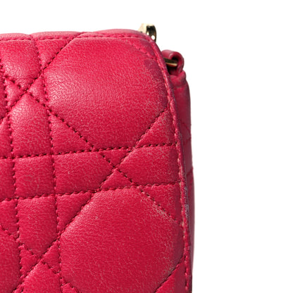 Christian Dior Lambskin Cannage Miss Dior Promenade Pouch Fuchsia 15 of 21
