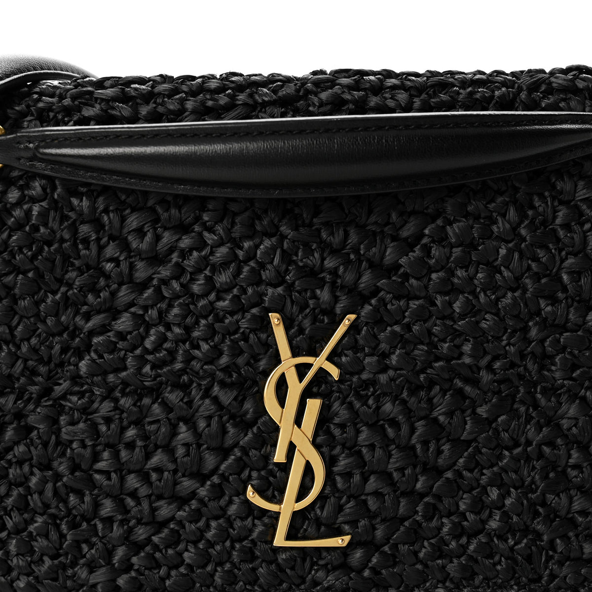 Saint Laurent Raffia Monogram Medium Jamie Black 12 of 19