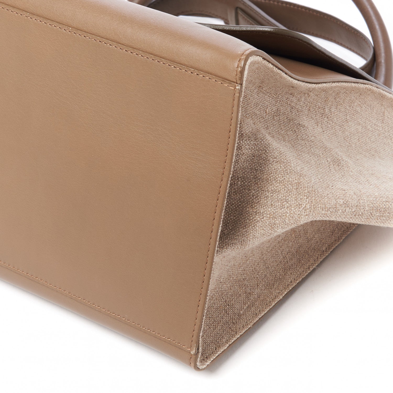 Celine Smooth Calfskin Linen Medium Tri-Color Trapeze Taupe 4 of 7