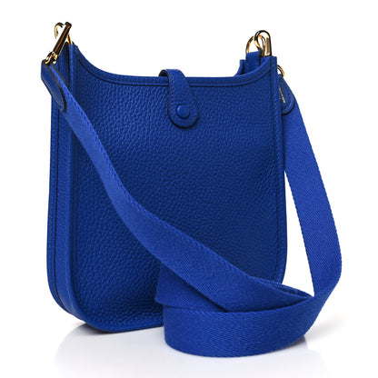 Hermes Taurillon Clemence Evelyne TPM Bleu Electrique 3 of 11