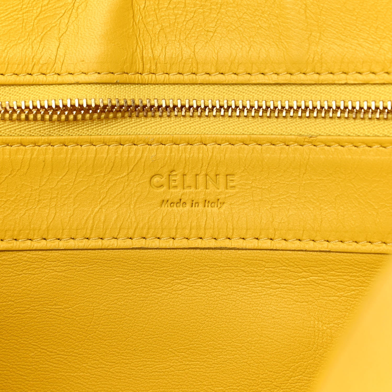 Celine Lambskin Horizontal Cabas Sun Yellow 6 of 7