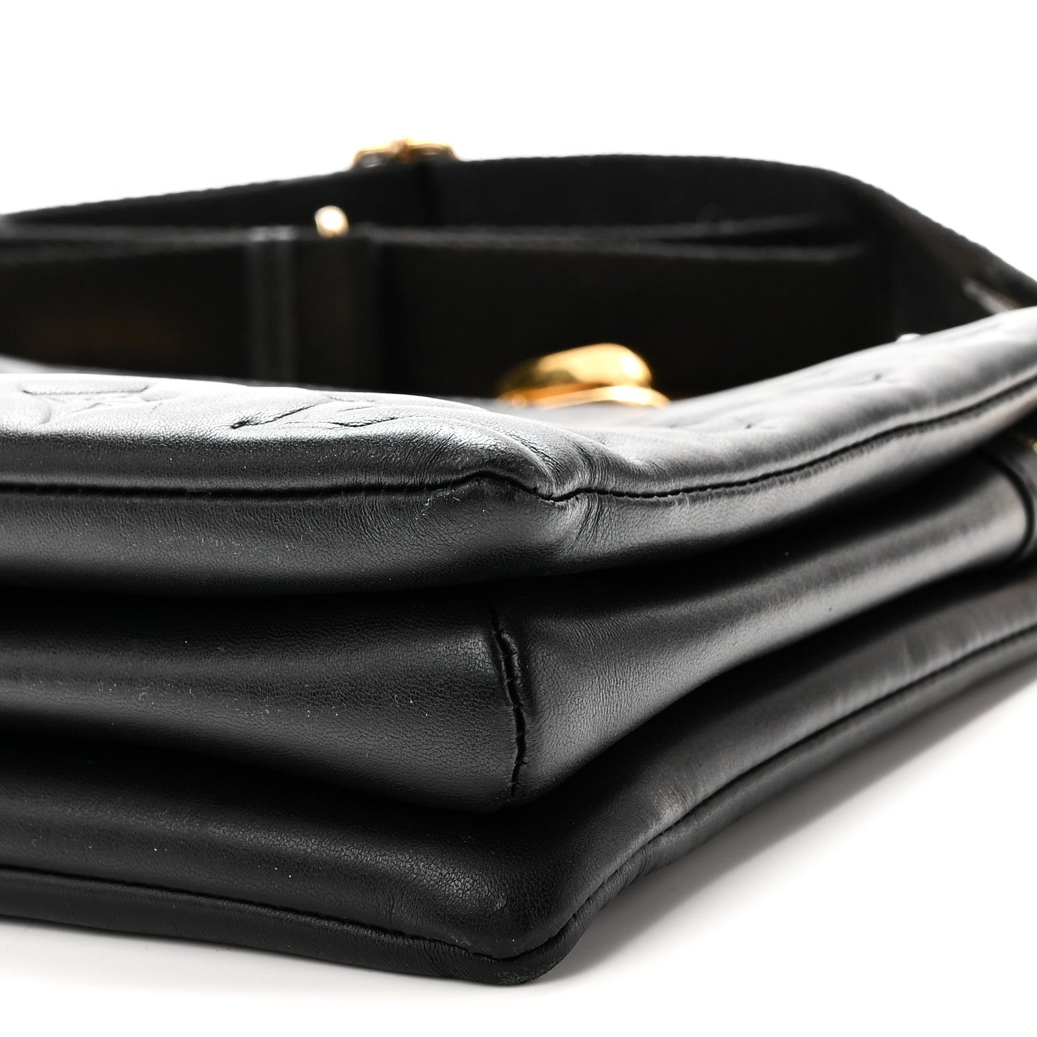 Louis Vuitton Lambskin Embossed Monogram Coussin MM Black 9 of 9