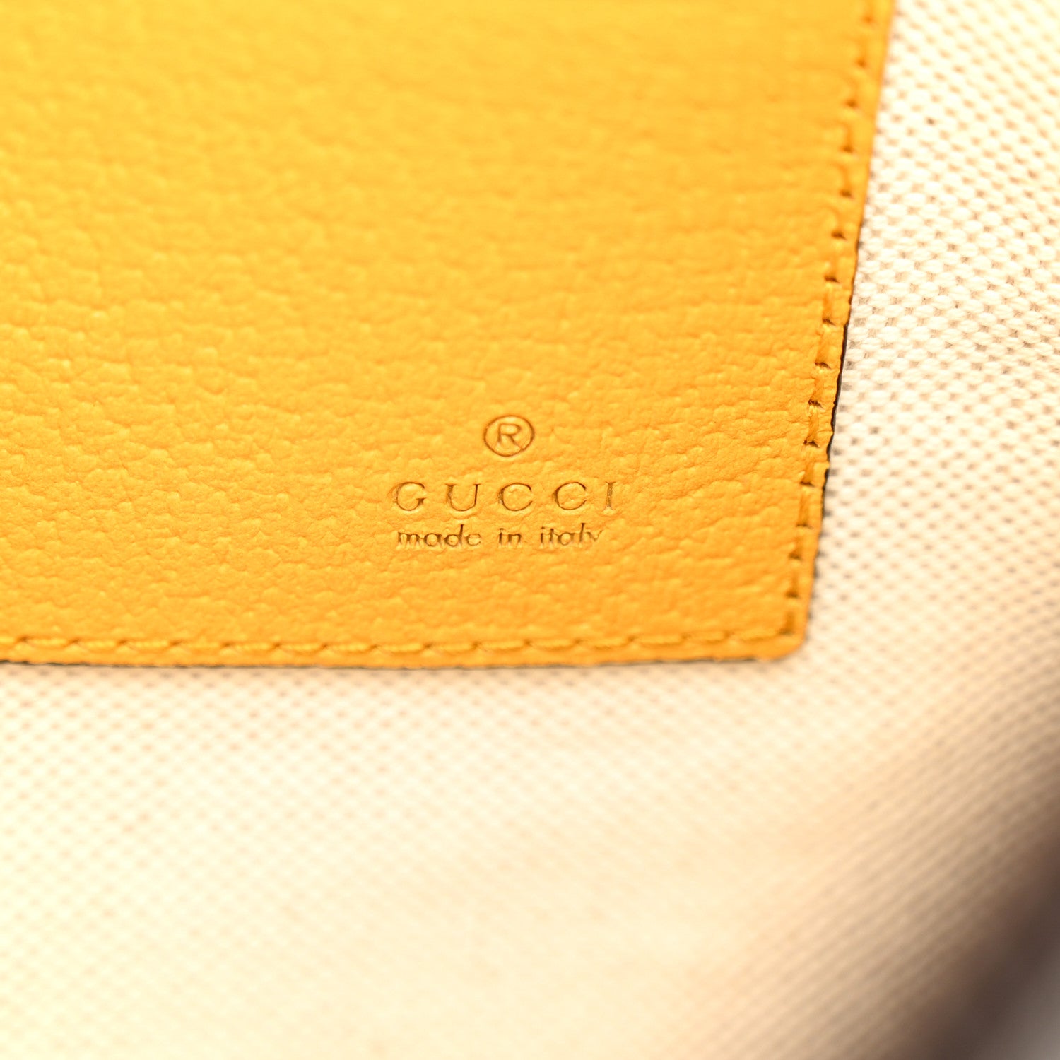 Gucci GG Supreme Monogram Neo Vintage Zip Wristlet Pouch Beige New Acero Crop 6 of 7