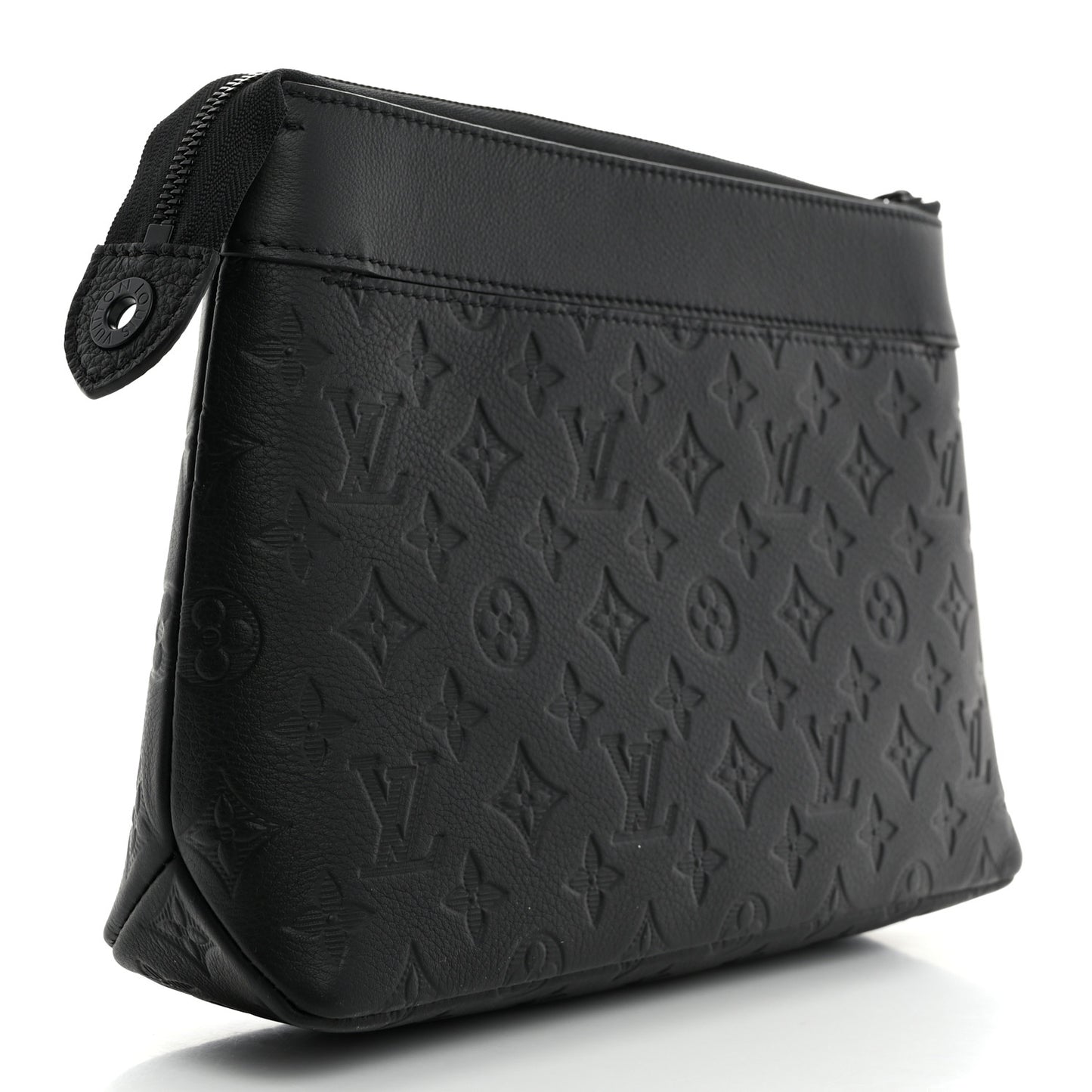 Shadow Calfskin Monogram Pochette Voyage Souple Black