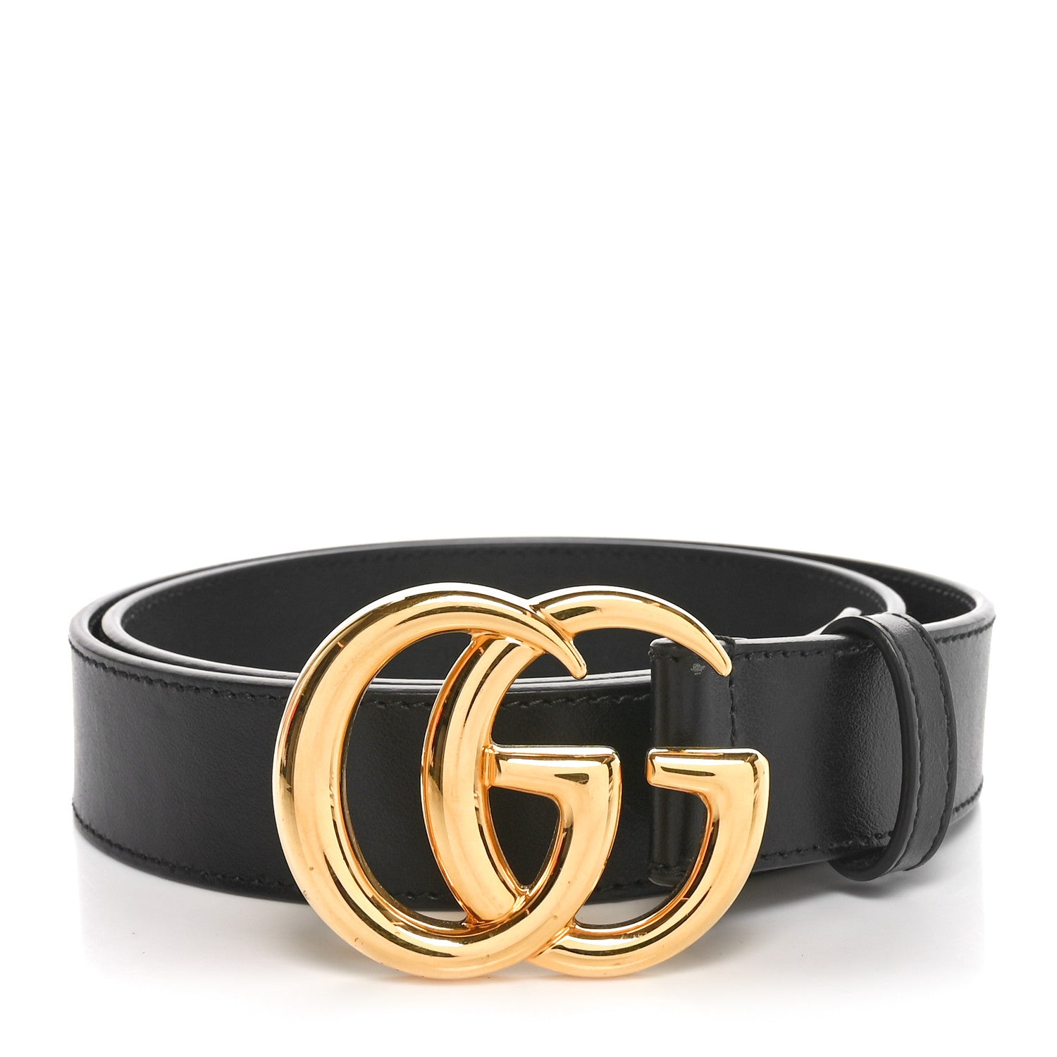 Gucci Calfskin Double G 30mm Belt 80 32 Black 1 of 3