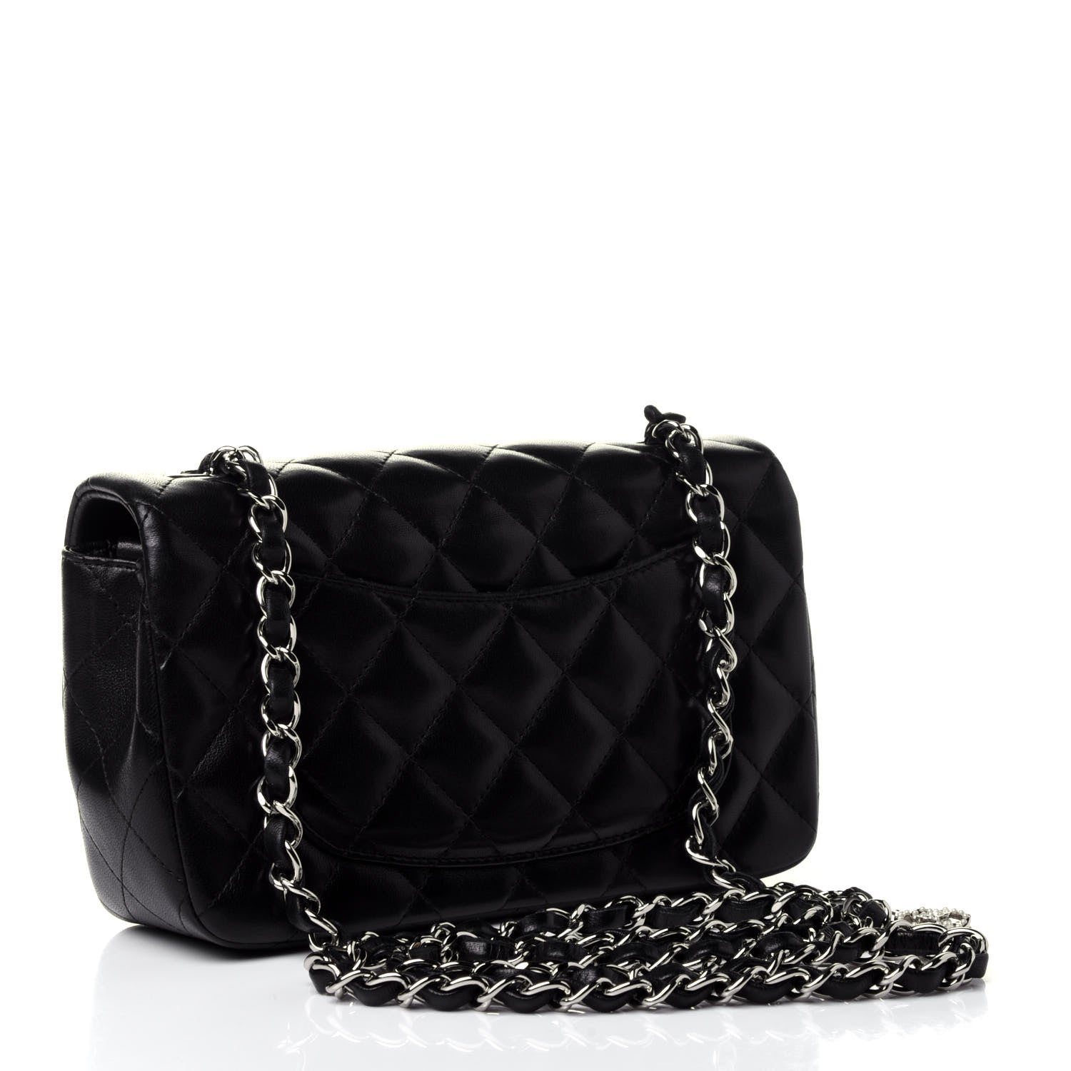 Chanel Lambskin Quilted Mini Charms Rectangular Flap Black 2 of 4