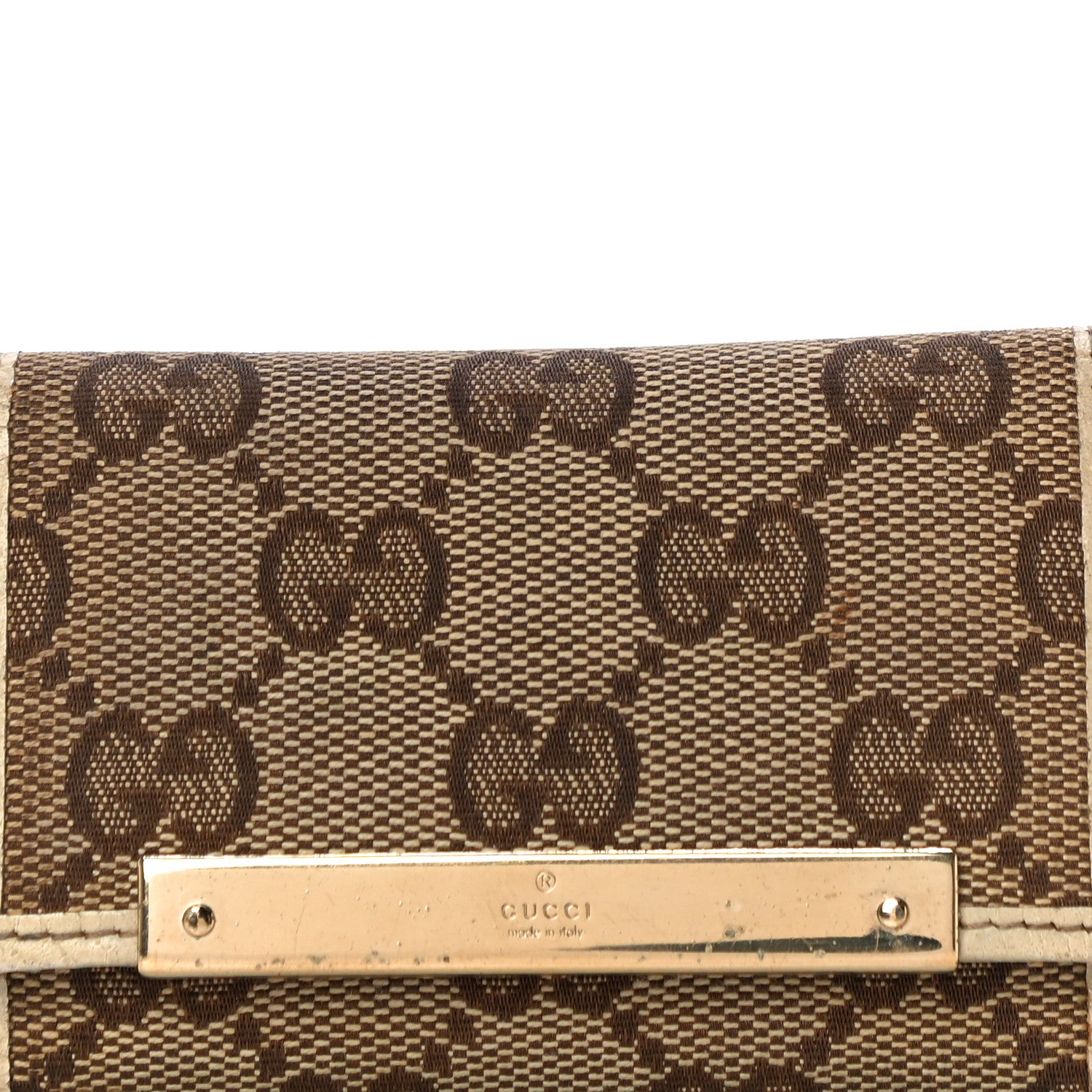 Gucci Monogram Textured Calfskin Metal Bar 6 Key Holder Case Beige Ebony Off White 8 of 14