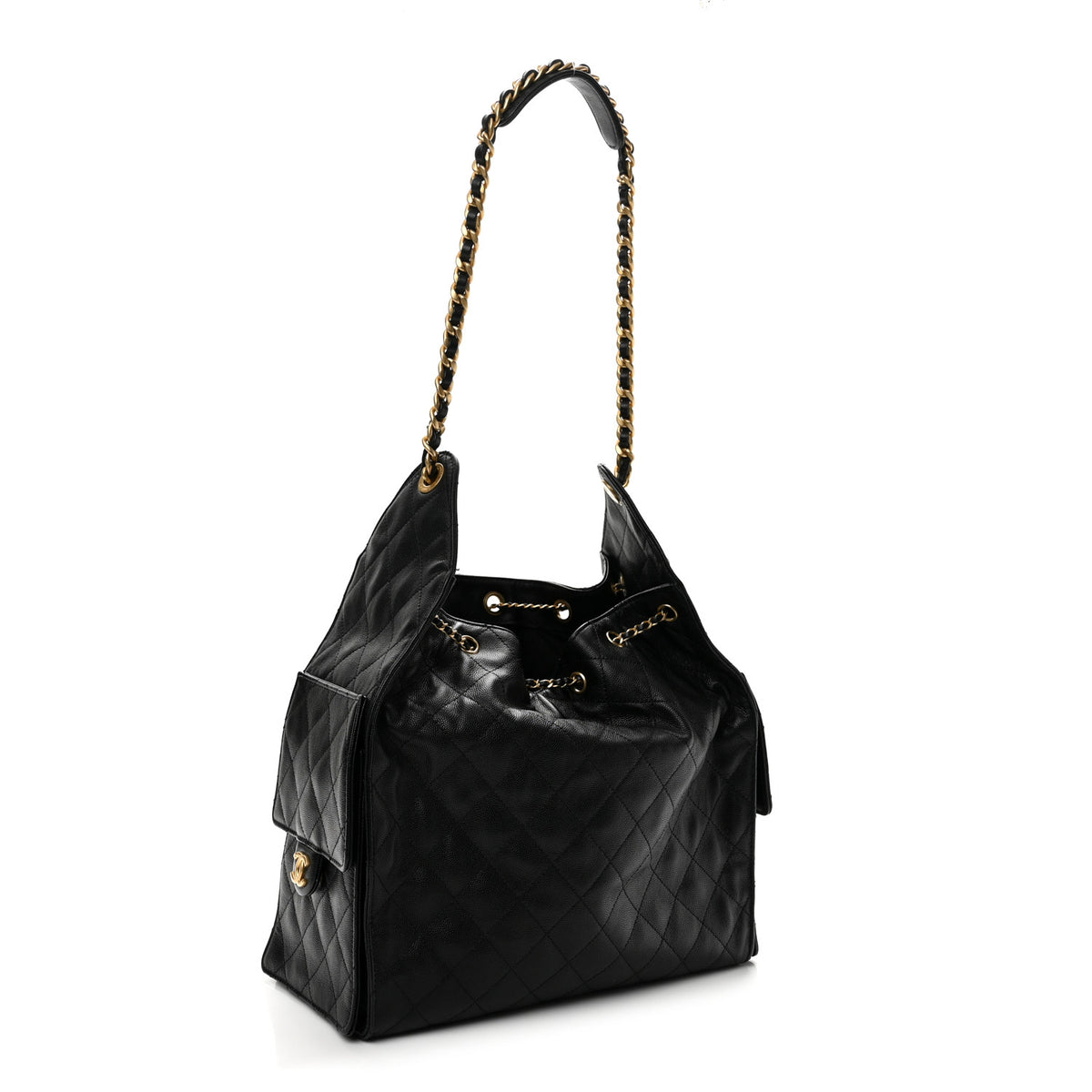 Chanel Caviar Quilted Medium Chanel 25 Handbag Black 4 of 12