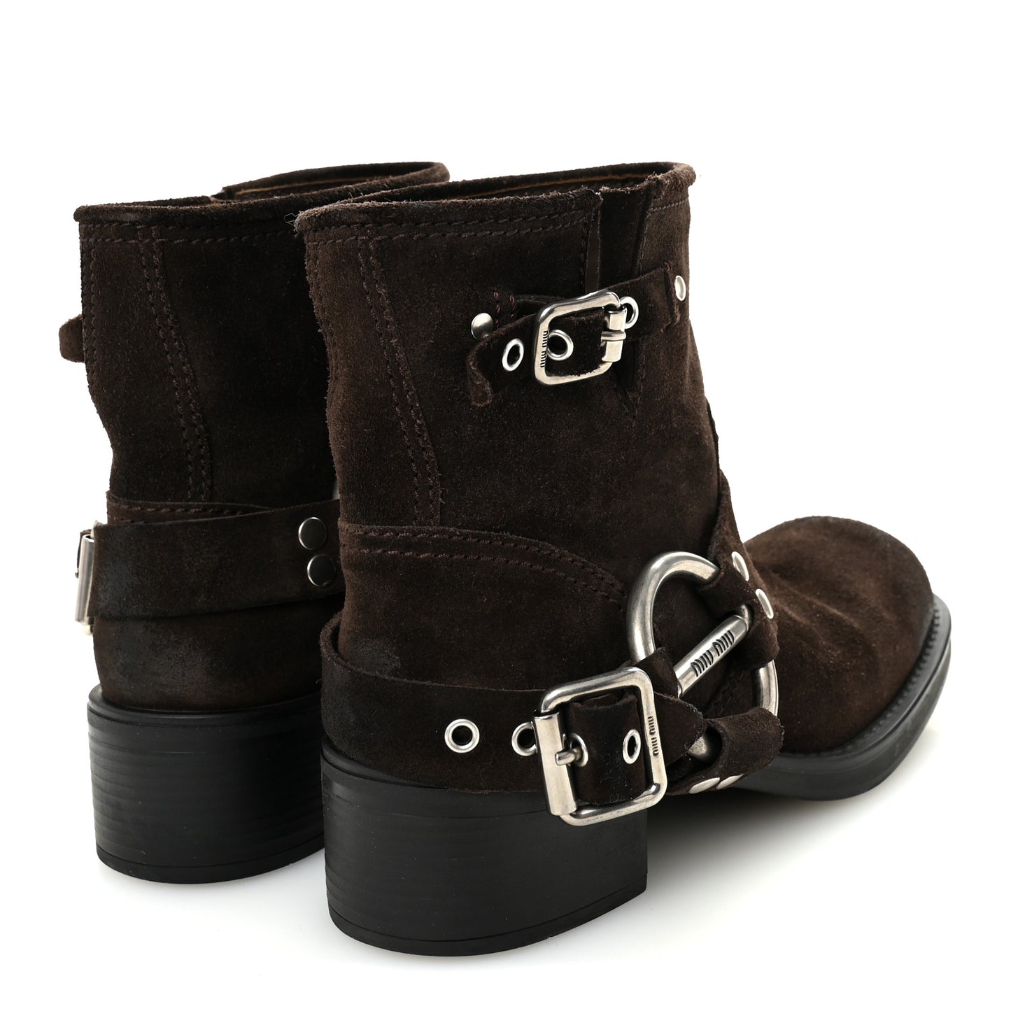 Suede Harness Engineer Boots 38.5 Brown