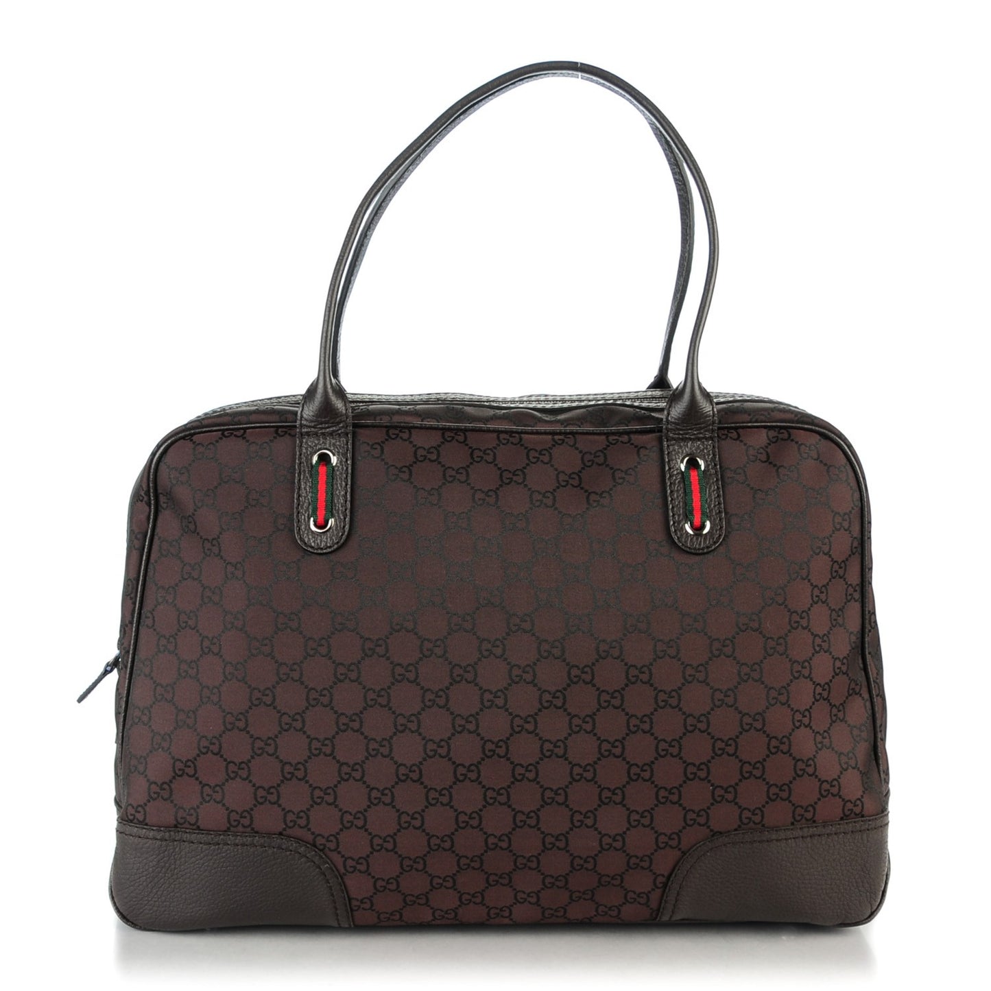 Nylon Monogram Large Princy Duffle Bag Dark Brown