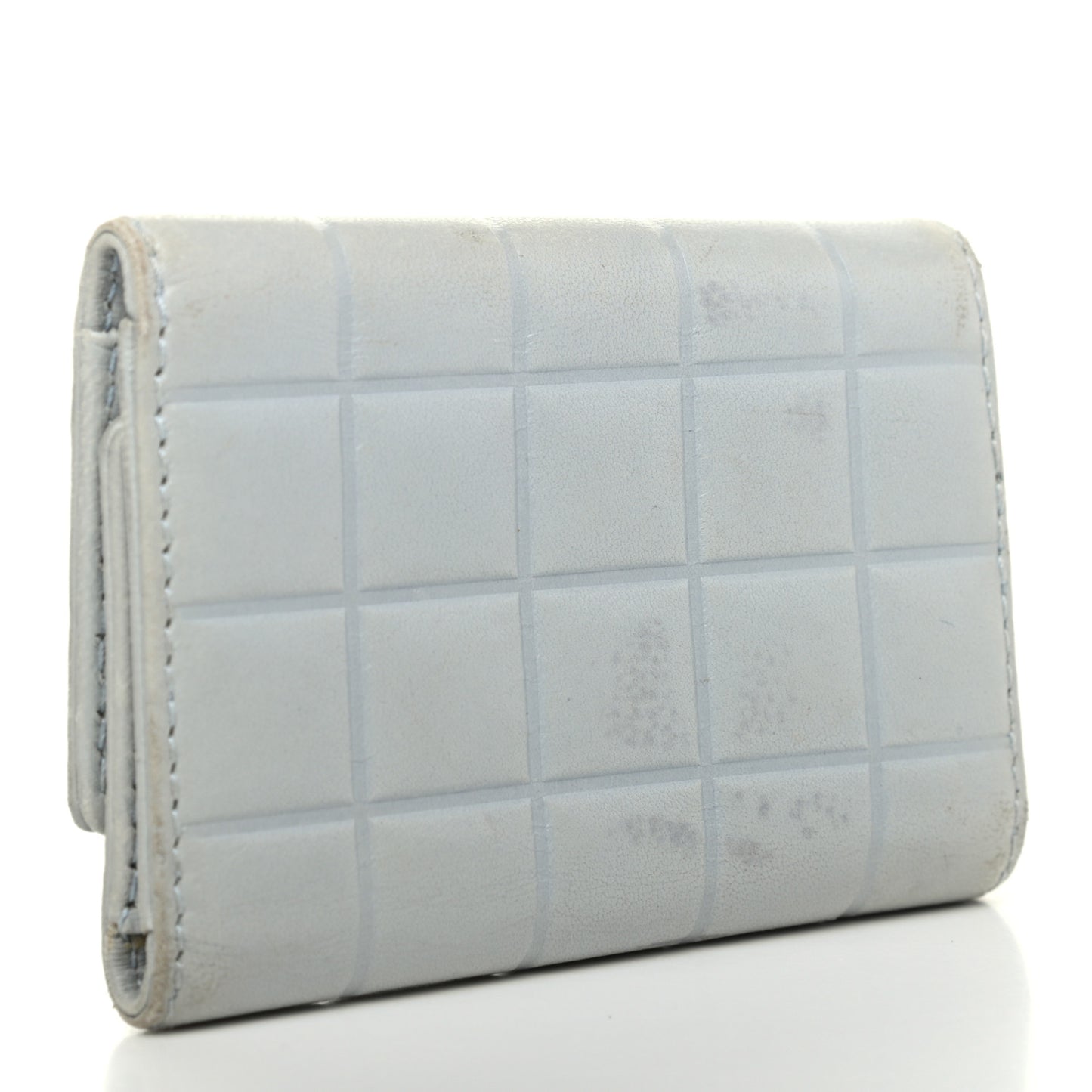 Lambskin Chocolate Bar 6 Key Holder Light Blue
