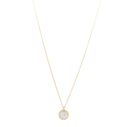David Yurman 18K Yellow Gold Diamond Cable Collectibles Pave Charm Pendant Necklace 1 of 7