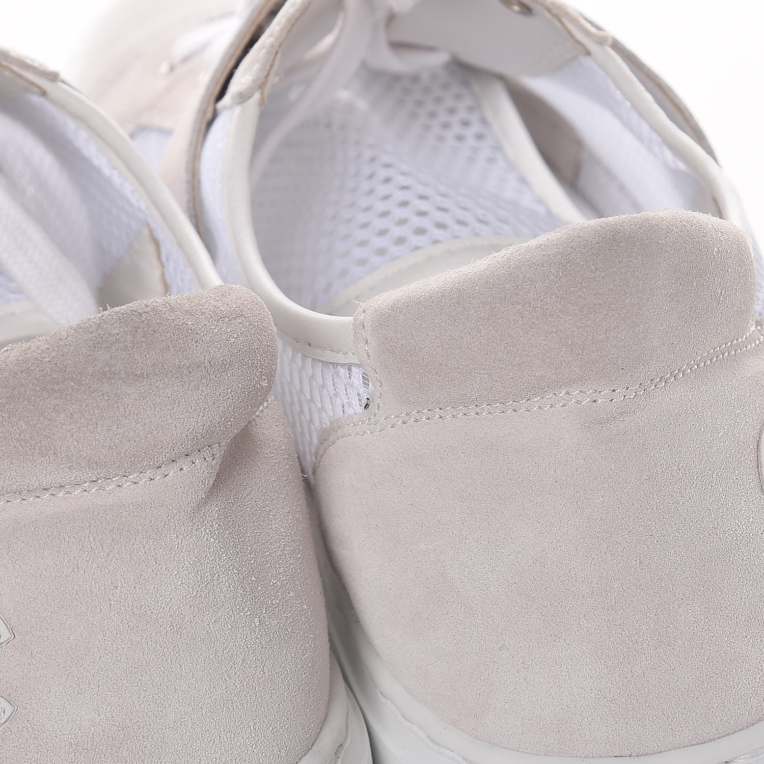 Chanel Fabric Mesh Suede Calfskin Sneakers 42 White 8 of 12