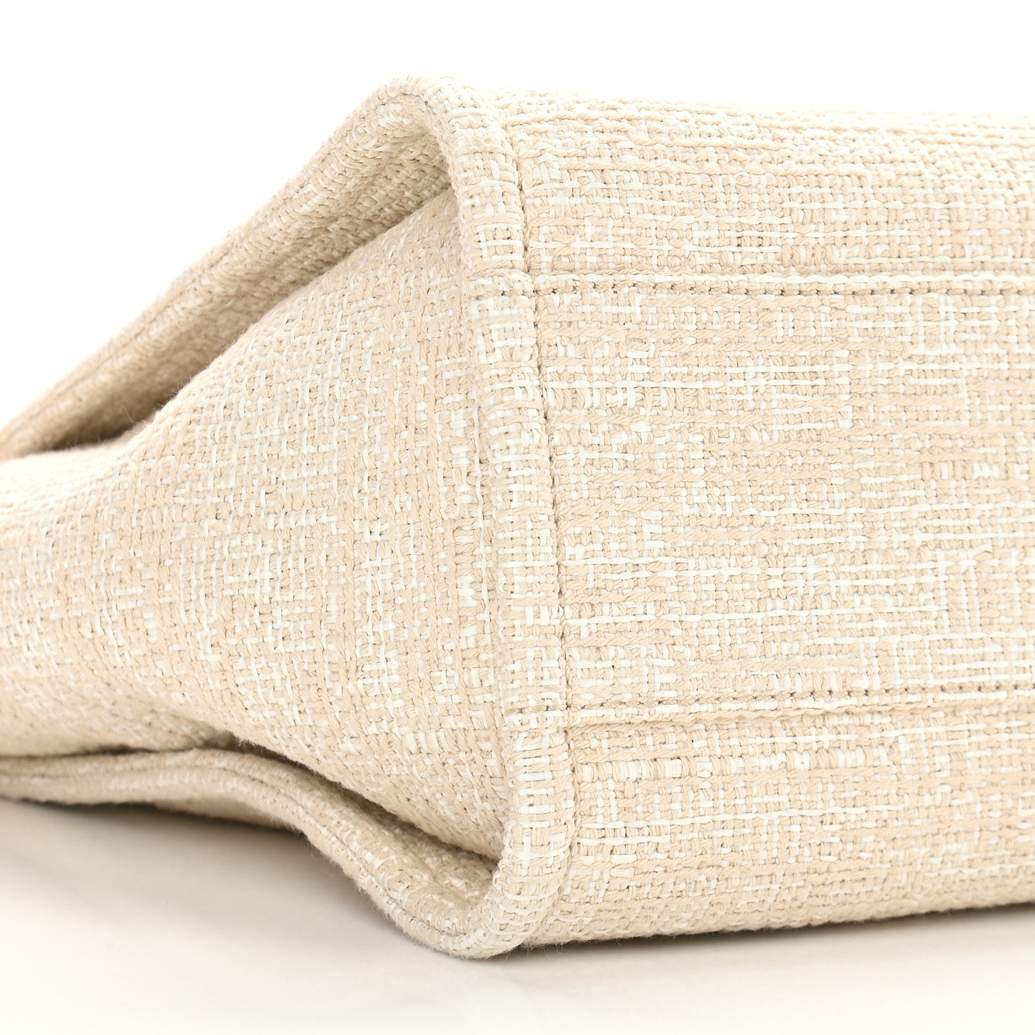 Chanel Lurex Boucle Small Deauville Tote Ivory 9 of 10