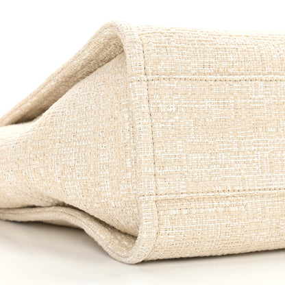 Chanel Lurex Boucle Small Deauville Tote Ivory 9 of 10