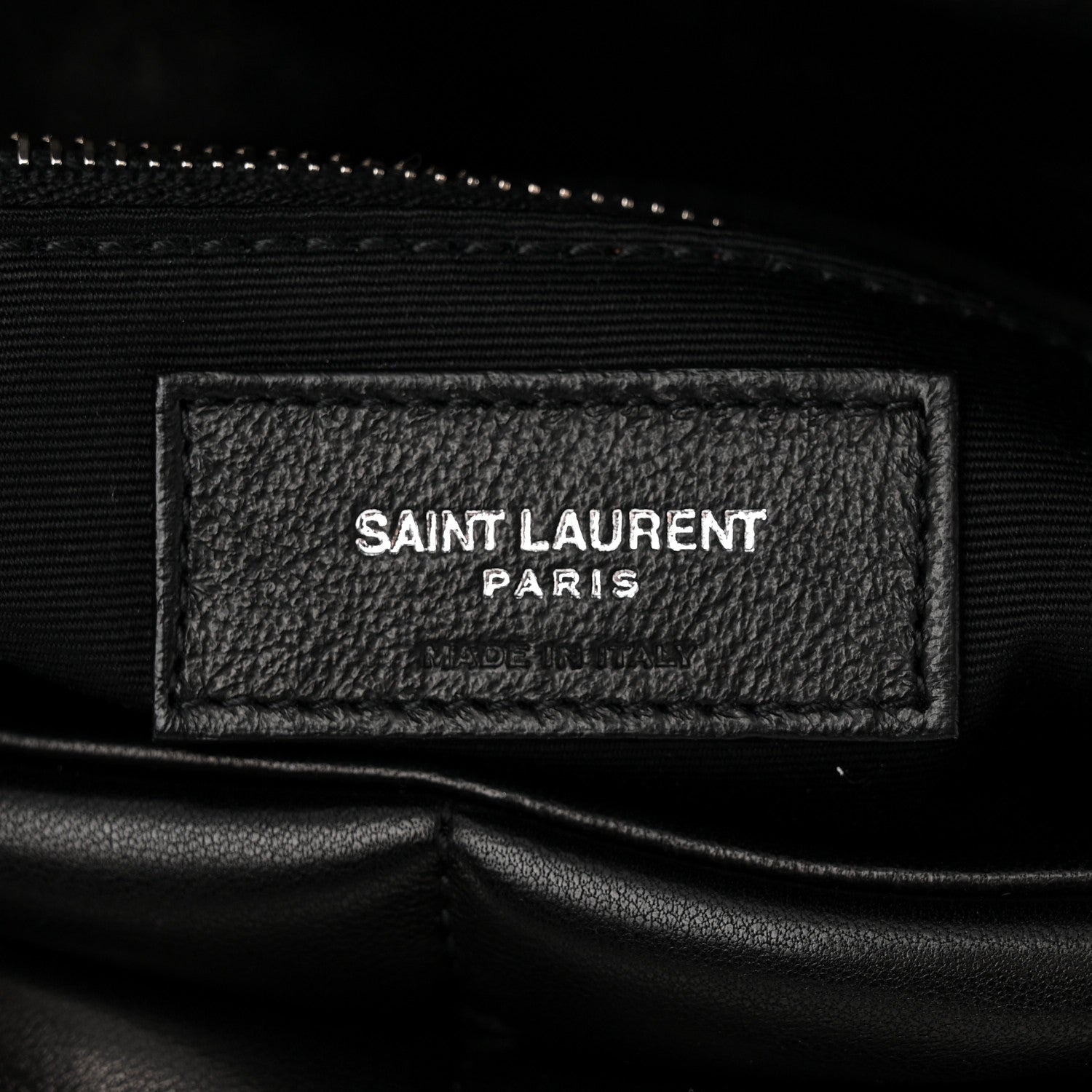 Saint Laurent Lambskin Quilted Small Loulou Puffer Monogram Chain Satchel Black 6 of 10