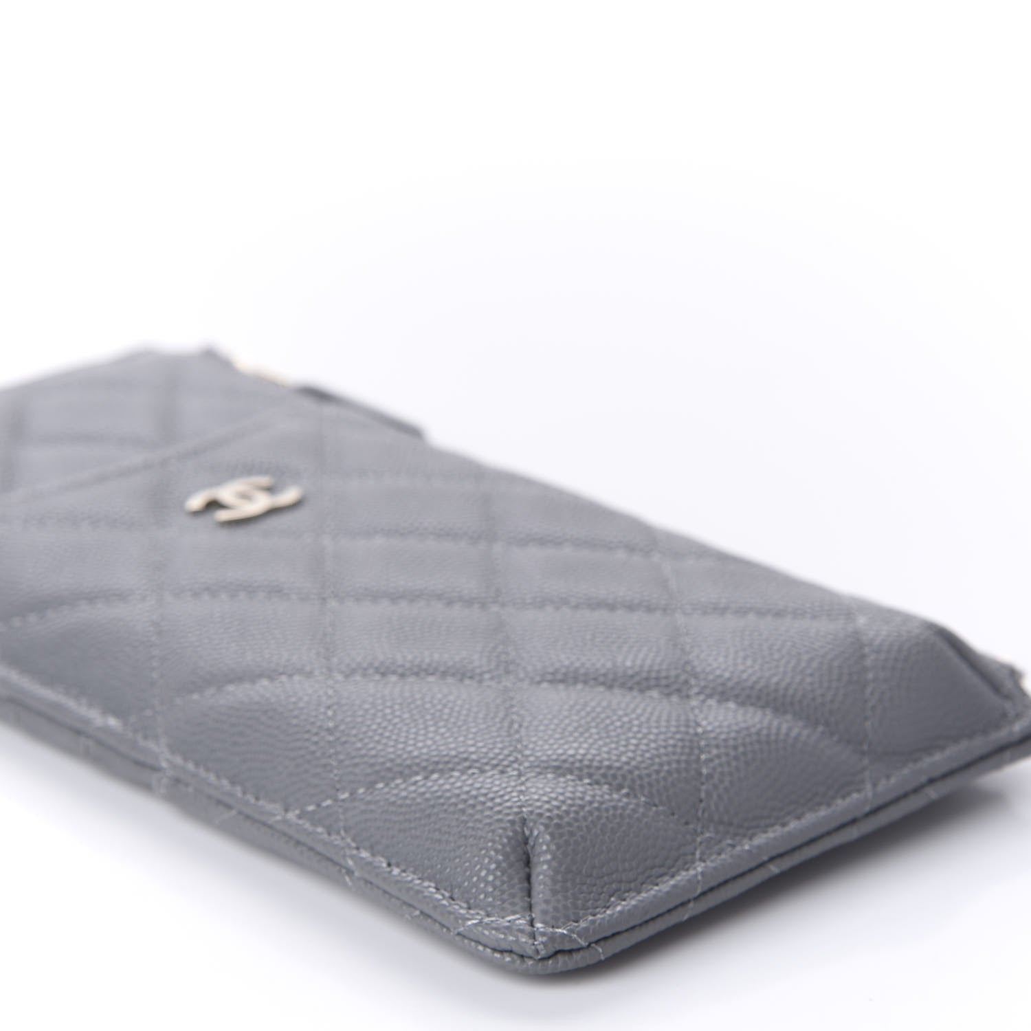 Chanel Caviar Quilted Classic iPhone Pouch Grey 6 of 9