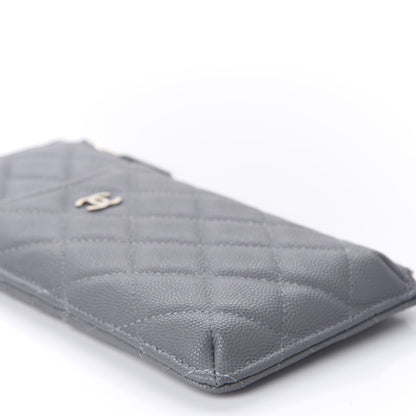 Chanel Caviar Quilted Classic iPhone Pouch Grey 6 of 9