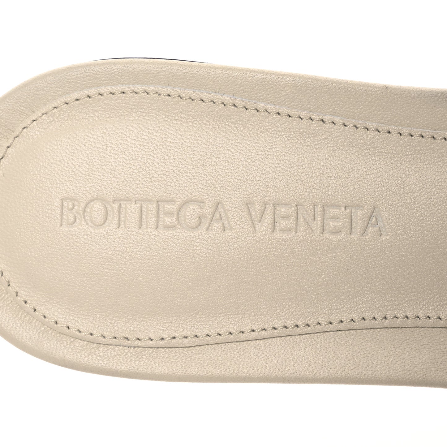 Nappa Maxi Intrecciato Lido Flat Sandals 37.5 Wax