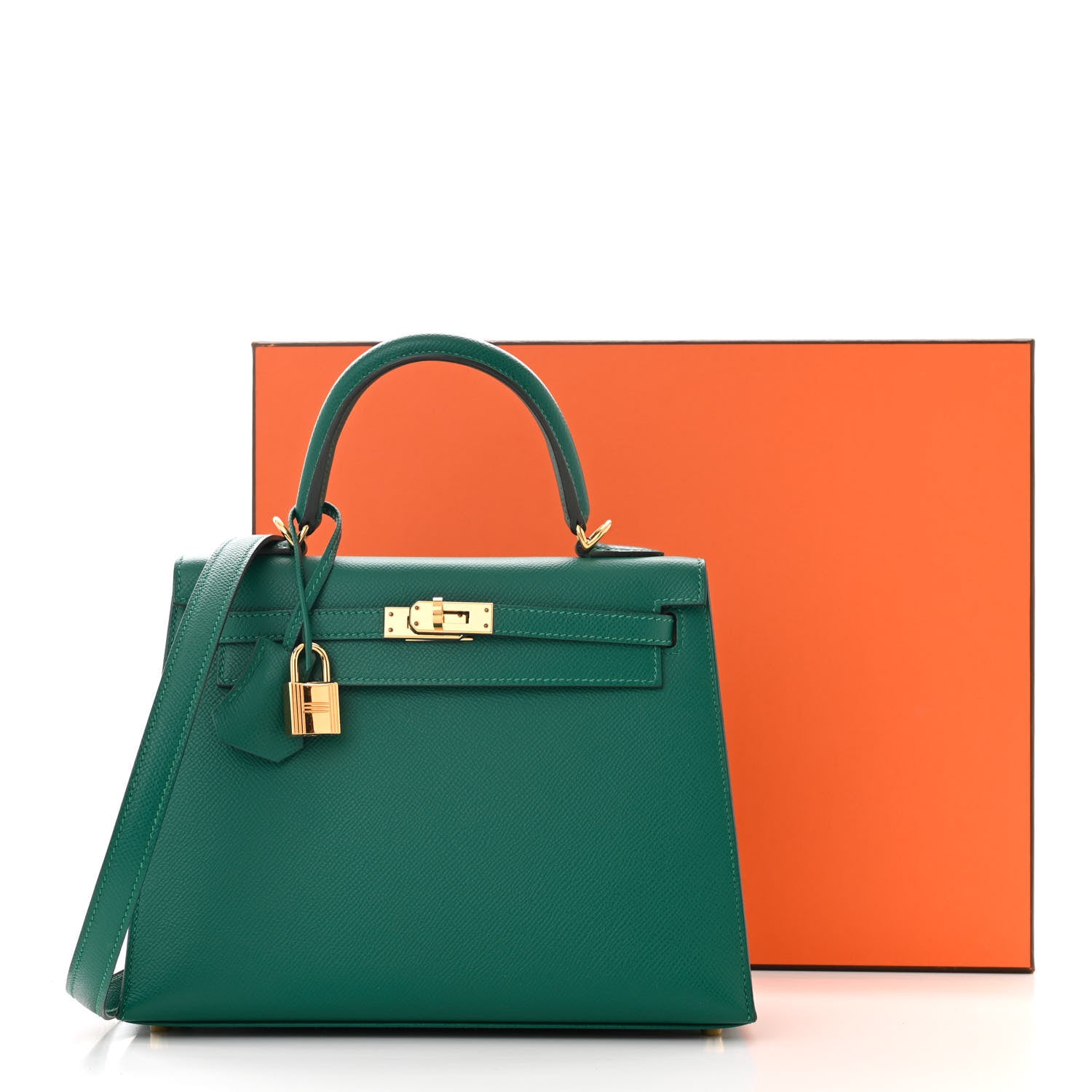 Hermes Epsom Kelly Sellier 25 Malachite 11 of 11