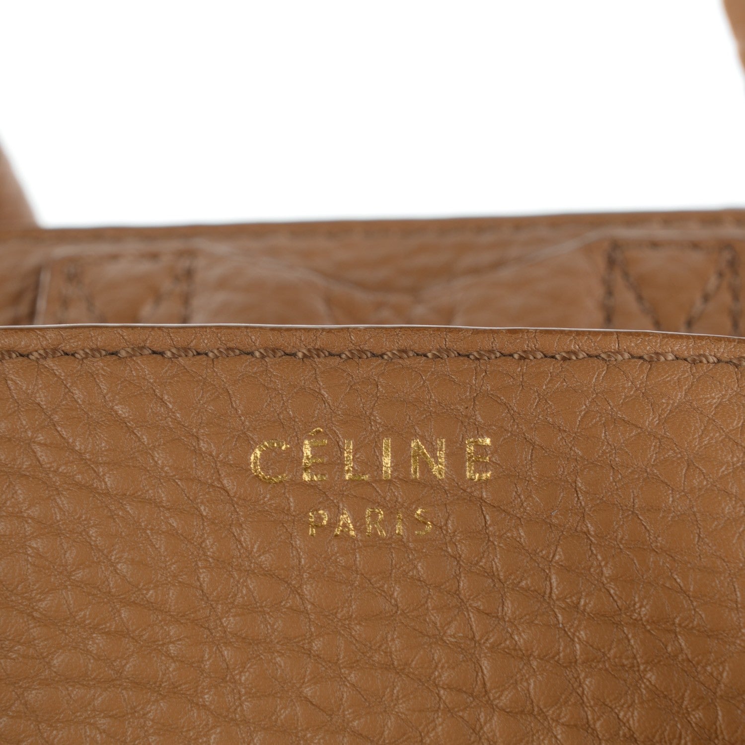 Celine Pebbled Calfskin Mini Luggage Camel 5 of 9