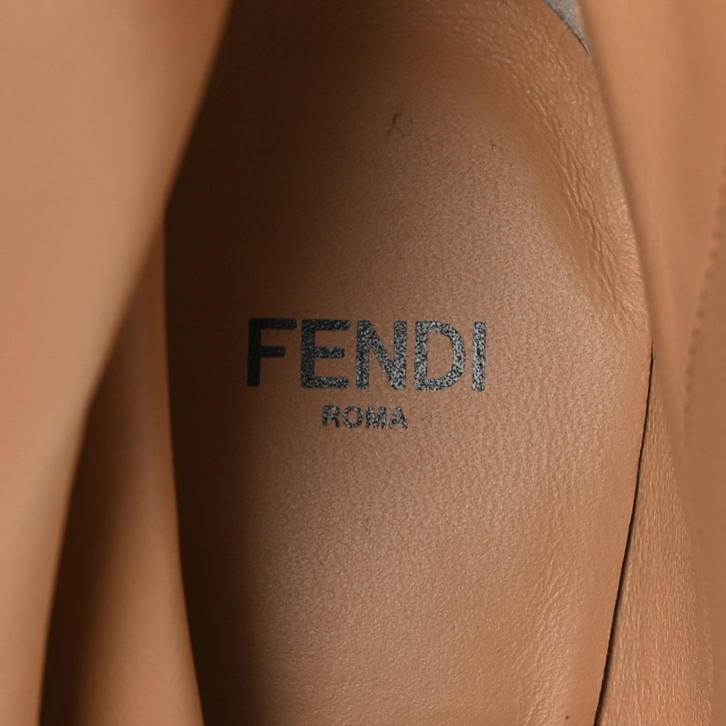 Laminated Craquele Nappa Fendi First 95mm Booties 36 Gold