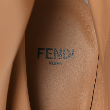 Fendi Laminated Craquele Nappa Fendi First 95mm Booties 36 Gold 6 of 7