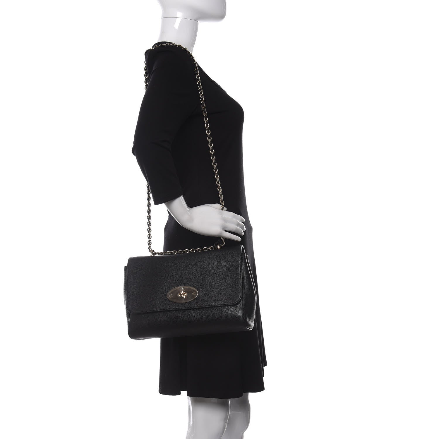 Mulberry Glossy Goatskin Medium Lily Black 2 of 14