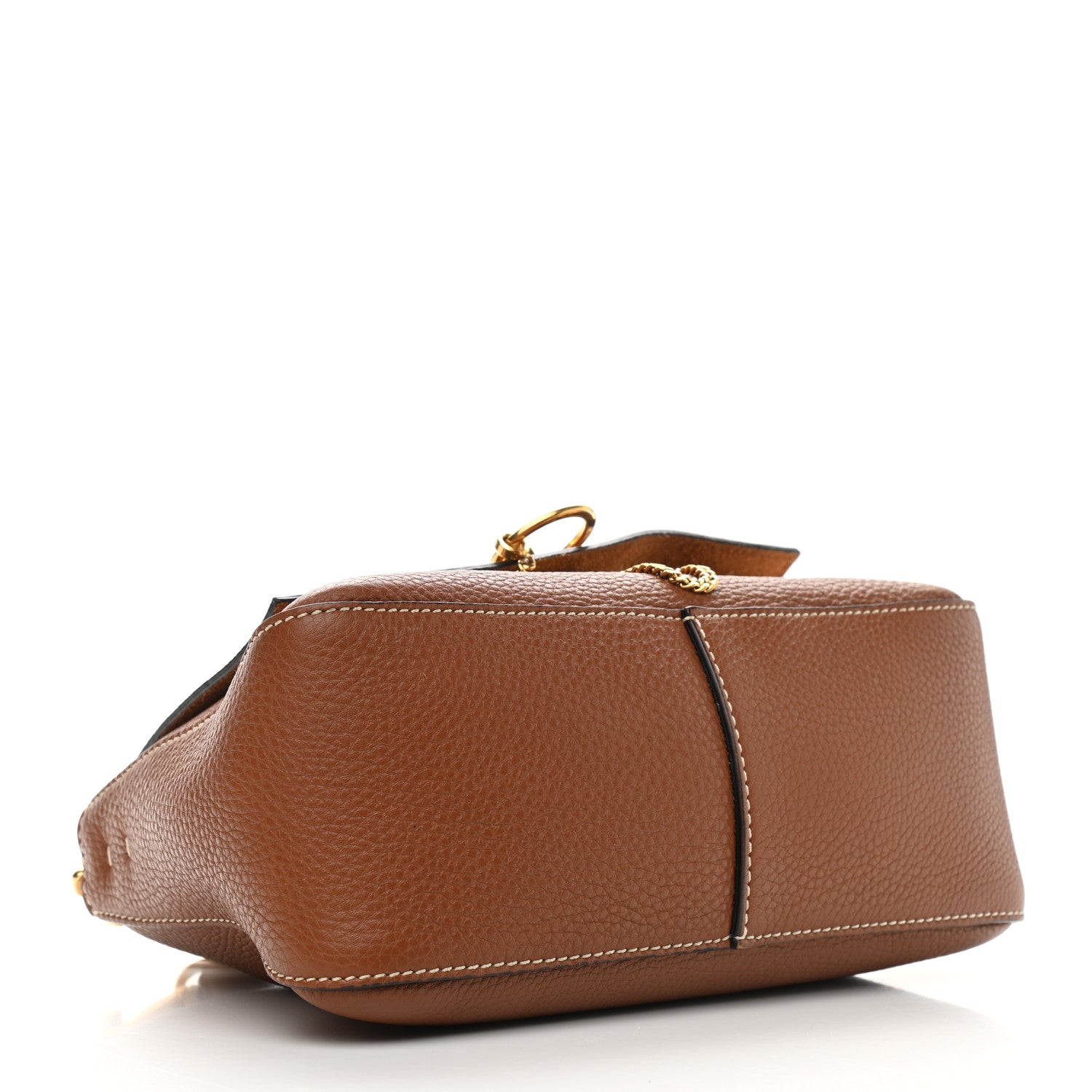 Valentino Garavani Pebbled Calfskin Small VRing Shoulder Bag Saddle Brown 6 of 8