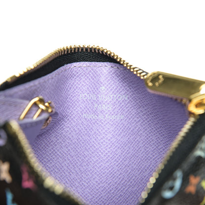 Louis Vuitton Monogram Multicolor Key Pouch Black Violet 6 of 6