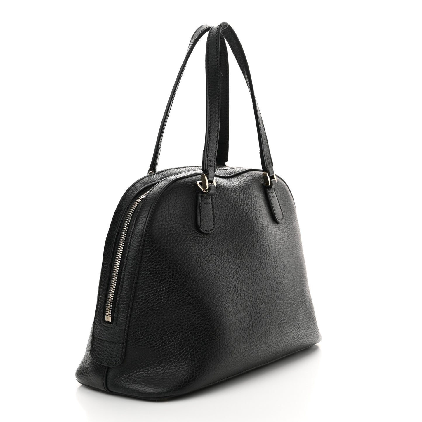Dollar Calfskin Dome Bag Black