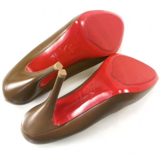 Christian Louboutin Ronaldo Heels Brown 37.5 4 of 6