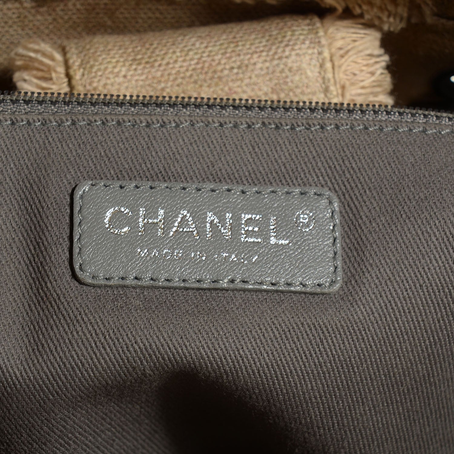Chanel Canvas Large Graffiti Tote Beige 4 of 6